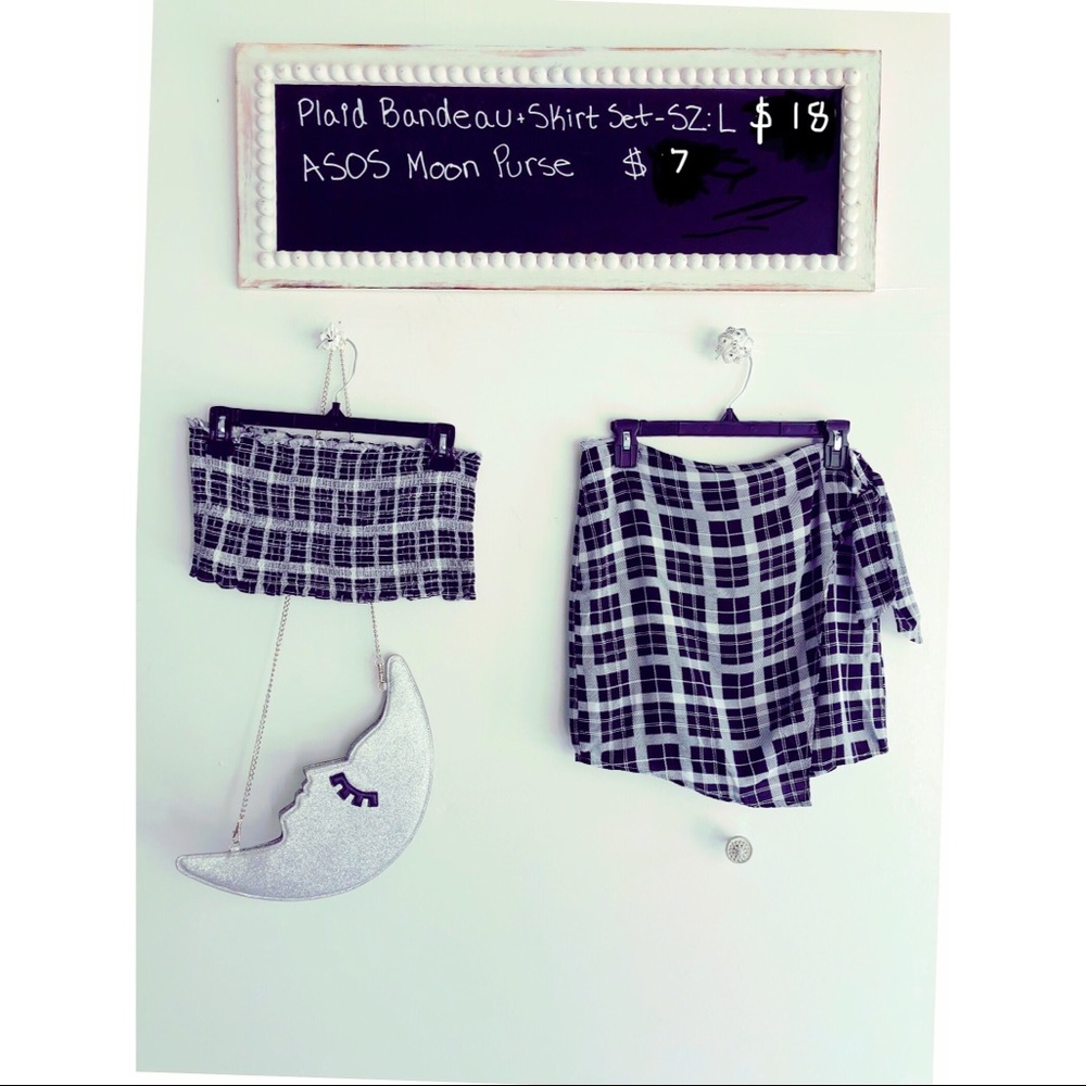 Cotton Candy 2 piece plaid set.